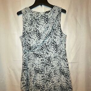 Jacob Womens Animal Print Viscose Dress Asymmetrical Hem Size Large